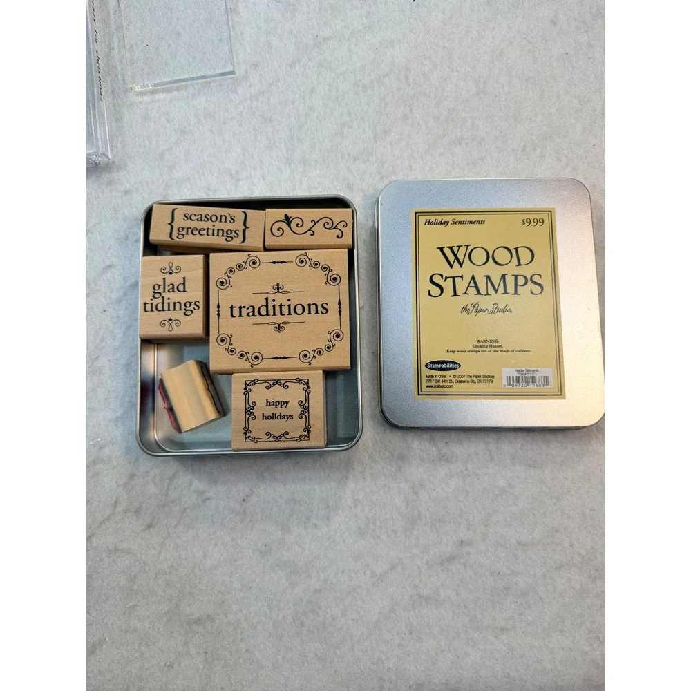 Huge Christmas Stamp Lot Stampin Up Inkadinkado Paper Studio Wood Clear Rubber